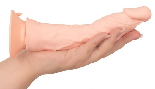 Телесный вибратор на присоске с пультом ДУ Bendable RC Vibrator - 21,5 см. - Orion