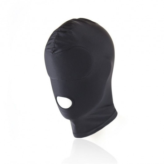 Черный текстильный шлем с прорезью для рта - Notabu - купить с доставкой в Нижнем Новгороде