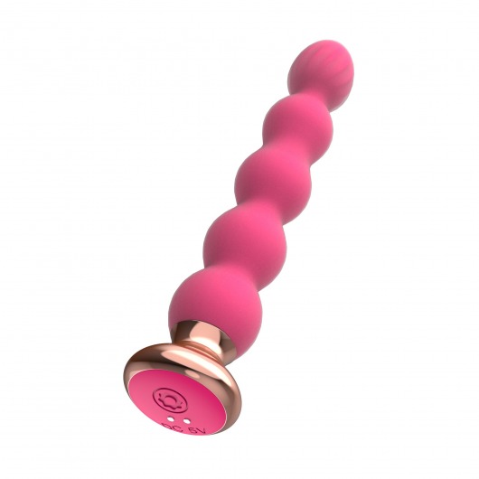 Розовый вибратор-ёлочка Mini Vibrator с пультом ДУ - 19 см. - I-MOON