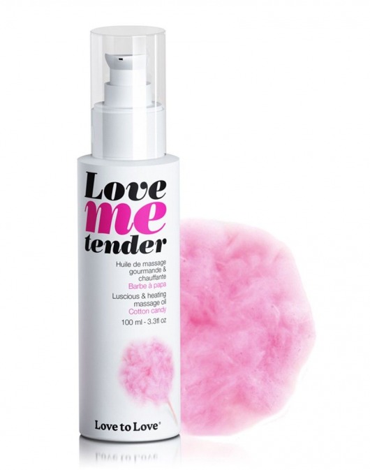 Съедобное согревающее массажное масло Love Me Tender Cotton Candy с ароматом сладкой ваты - 100 мл. - Love to Love - купить с доставкой в Нижнем Новгороде