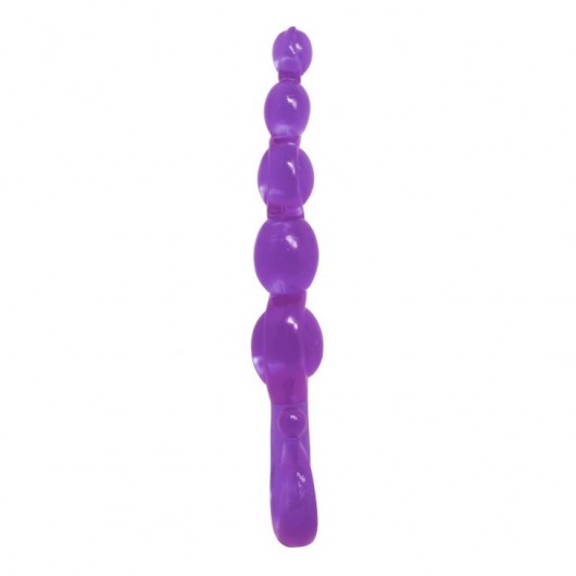 Фиолетовый анальный стимулятор-цепочка - 22 см. - Baile