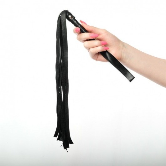 Черная плеть из эко-кожи с витой ручкой - 55 см. - Сима-Ленд - купить с доставкой в Нижнем Новгороде