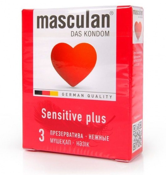 Презервативы Masculan Sensitive plus - 3 шт. - Masculan - купить с доставкой в Нижнем Новгороде