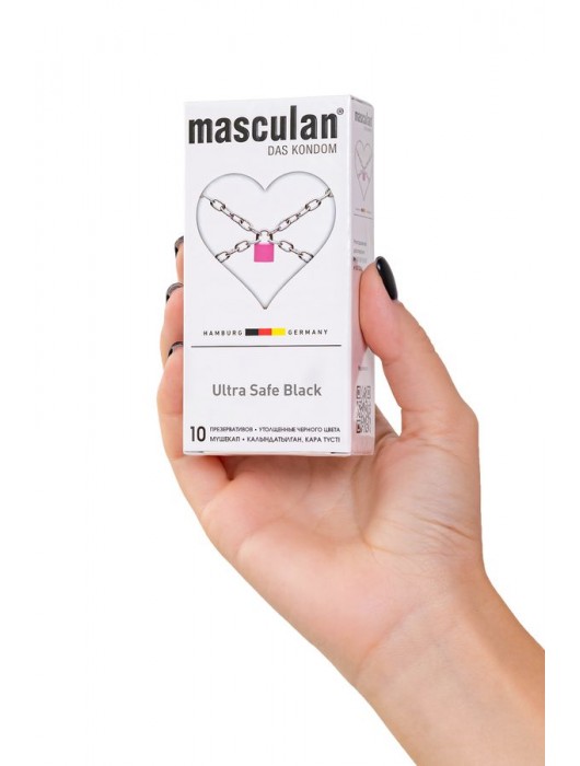 Ультрапрочные презервативы Masculan Ultra Safe Black - 10 шт. - Masculan - купить с доставкой в Нижнем Новгороде