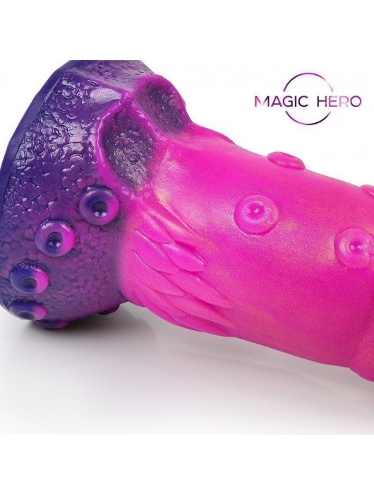 Розовый рельефный фантазийный фаллоимитатор - 20 см. - Bior toys - купить с доставкой в Нижнем Новгороде