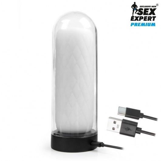 Оригинальный мастурбатор в колбе с нагревом - Sex Expert - в Нижнем Новгороде купить с доставкой