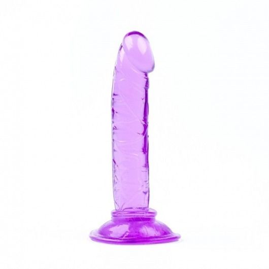 Фиолетовый анальный фаллоимитатор на присоске - 12 см. - Сима-Ленд