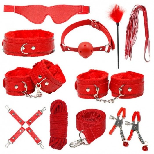 Красный БДСМ-набор «Оки-Чпоки» из 11 предметов - Сима-Ленд - купить с доставкой в Нижнем Новгороде