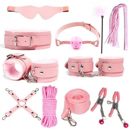 Розовый БДСМ-набор «Оки-Чпоки» из 11 предметов - Сима-Ленд - купить с доставкой в Нижнем Новгороде