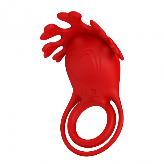 Красное эрекционное кольцо с вибрацией Ruben - Baile - в Нижнем Новгороде купить с доставкой