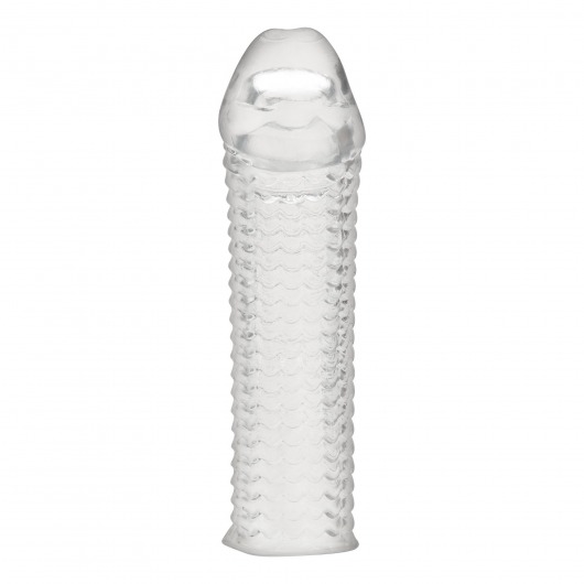 Текстурированная насадка на пенис Clear Textured Penis Enhancing Sleeve Extension - 16,5 см. - BlueLine - в Нижнем Новгороде купить с доставкой