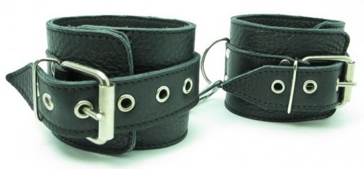 Кожаные наручники с пряжкой - БДСМ Арсенал - купить с доставкой в Нижнем Новгороде