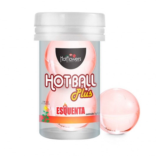 Лубрикант на масляной основе Hot Ball Plus с разогревающим эффектом (2 шарика по 3 гр.) - HotFlowers - купить с доставкой в Нижнем Новгороде