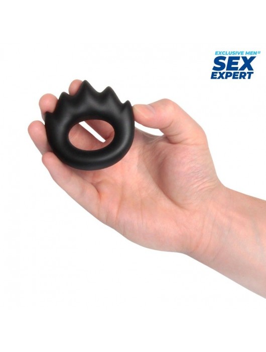 Черное эрекционное кольцо в форме пламени - Sex Expert - в Нижнем Новгороде купить с доставкой