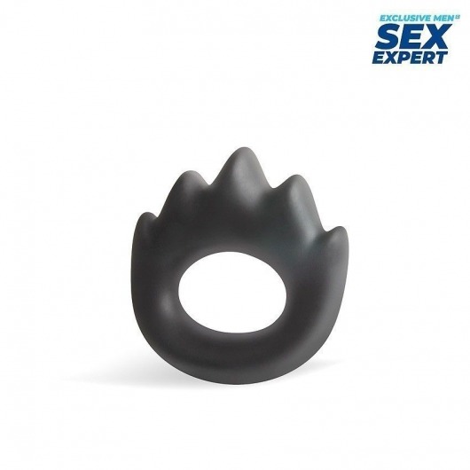 Черное эрекционное кольцо в форме пламени - Sex Expert - в Нижнем Новгороде купить с доставкой