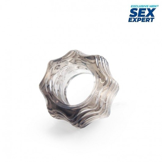 Дымчатое фигурное эрекционное кольцо - Sex Expert - в Нижнем Новгороде купить с доставкой