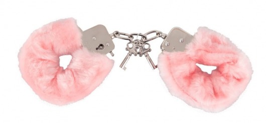 Розовые меховые наручники Love Cuffs Rose - Orion - купить с доставкой в Нижнем Новгороде