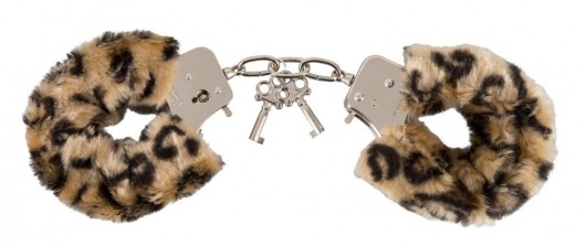 Леопардовые меховые наручники Love Cuffs Leo - Orion - купить с доставкой в Нижнем Новгороде