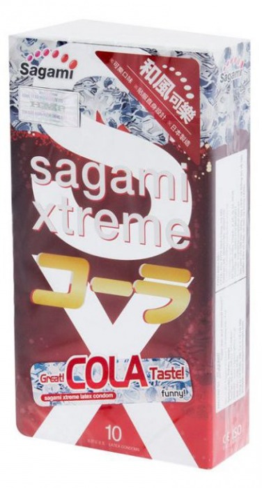 Ароматизированные презервативы Sagami Xtreme COLA - 10 шт. - Sagami - купить с доставкой в Нижнем Новгороде