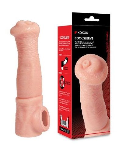 Телесная фантазийная насадка на член Cock Sleeve Size L - KOKOS - в Нижнем Новгороде купить с доставкой