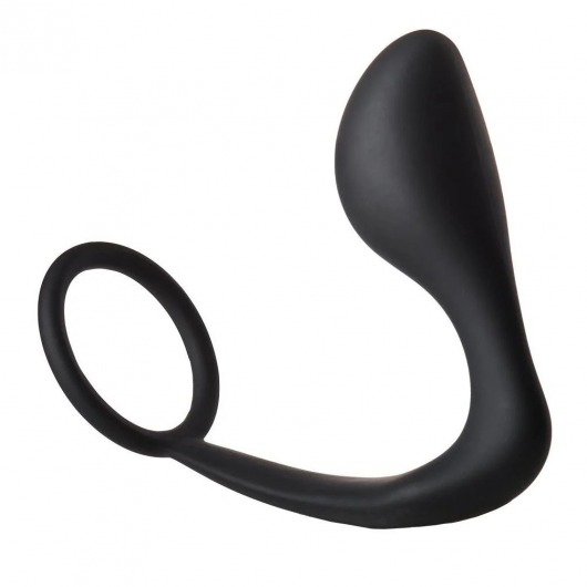 Черное эрекционное кольцо с анальной пробкой Anal Plug With Cockring - Dream Toys - в Нижнем Новгороде купить с доставкой