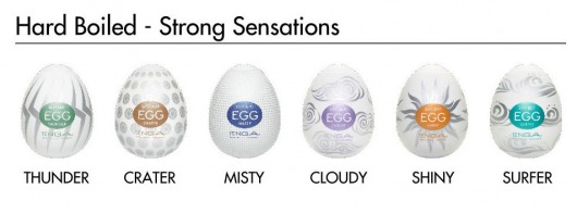 Набор из 6 мастурбаторов Tenga EGG Regular Strength с различным рельефом - Tenga - в Нижнем Новгороде купить с доставкой