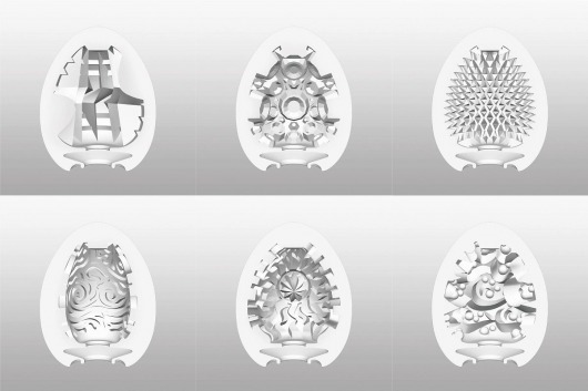 Набор из 6 мастурбаторов Tenga EGG Regular Strength с различным рельефом - Tenga - в Нижнем Новгороде купить с доставкой