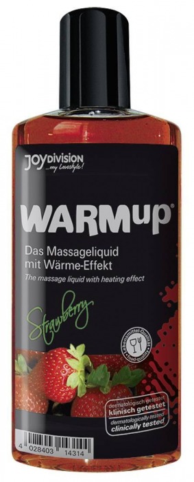 Разогревающее масло WARMup Strawberry - 150 мл. - Joy Division - купить с доставкой в Нижнем Новгороде