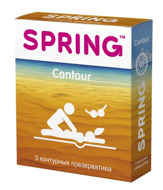Контурные презервативы SPRING CONTOUR - 3 шт. - SPRING - купить с доставкой в Нижнем Новгороде