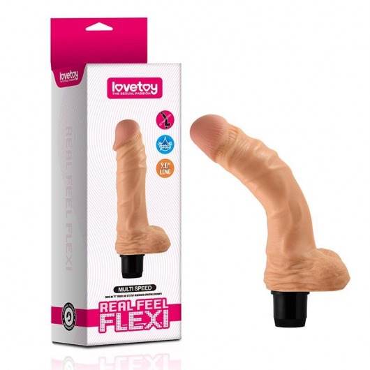 Гнущийся вибромассажёр-реалистик FLEXI - 23 см. - Lovetoy