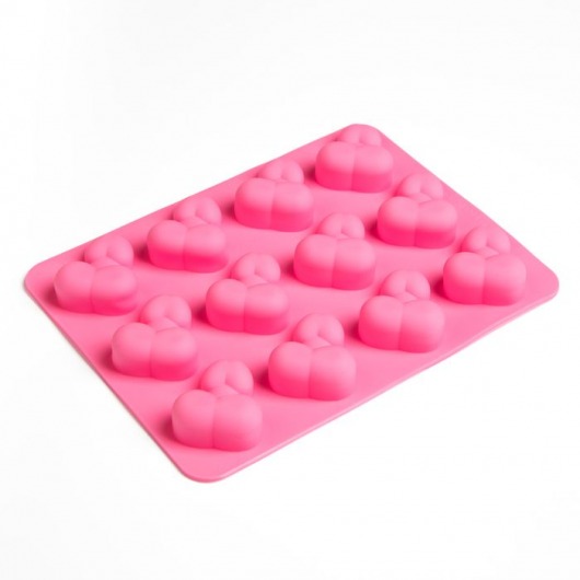 Ярко-розовая силиконовая форма для льда с фаллосами - Сима-Ленд - купить с доставкой в Нижнем Новгороде