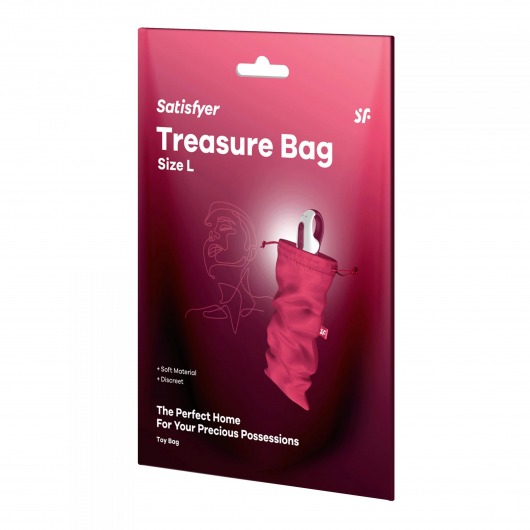 Розовый мешочек для хранения игрушек Treasure Bag L - Satisfyer - купить с доставкой в Нижнем Новгороде