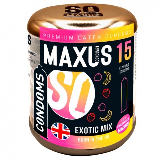 Ароматизированные презервативы Maxus Exotic Mix - 15 шт. - Maxus - купить с доставкой в Нижнем Новгороде