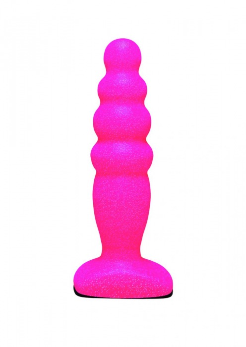 Розовый анальный стимулятор Small Bubble Plug - 11 см. - Lola Games