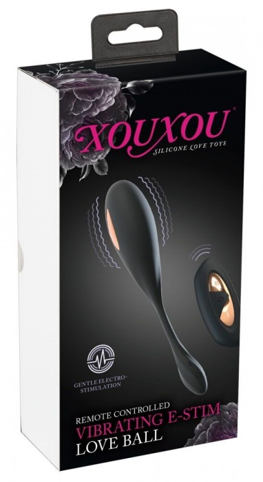 Черное виброяйцо RC Vibrating E-Stim Love Ball с электростимуляцией - Orion - купить с доставкой в Нижнем Новгороде
