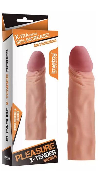 Насадка-фаллоимитатор Super-Realistic Penis - 19 см. - Lovetoy - в Нижнем Новгороде купить с доставкой