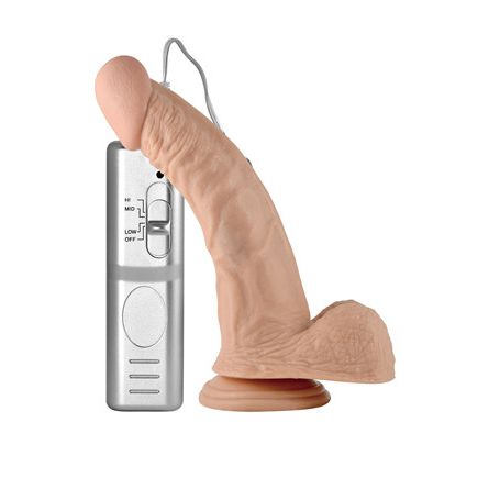 Вибратор телесного цвета Real Extreme Curved - 21,5 см. - Lovetoy