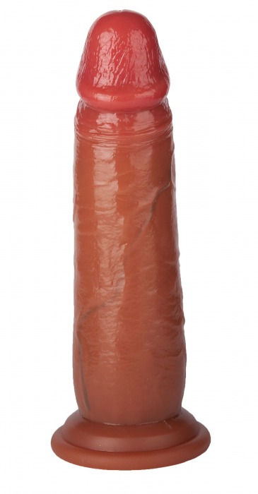 Реалистичный фаллоимитатор без мошонки из двухслойного силикона - 20 см. - Feelin