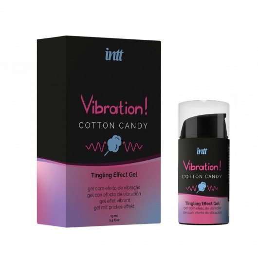 Жидкий вибратор Vibration Cotton Candy с ароматом сахарной ваты - 15 мл. - INTT - купить с доставкой в Нижнем Новгороде