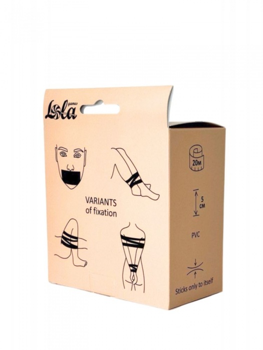 Черная бондажная лента Oxytocin - Lola Games - купить с доставкой в Нижнем Новгороде