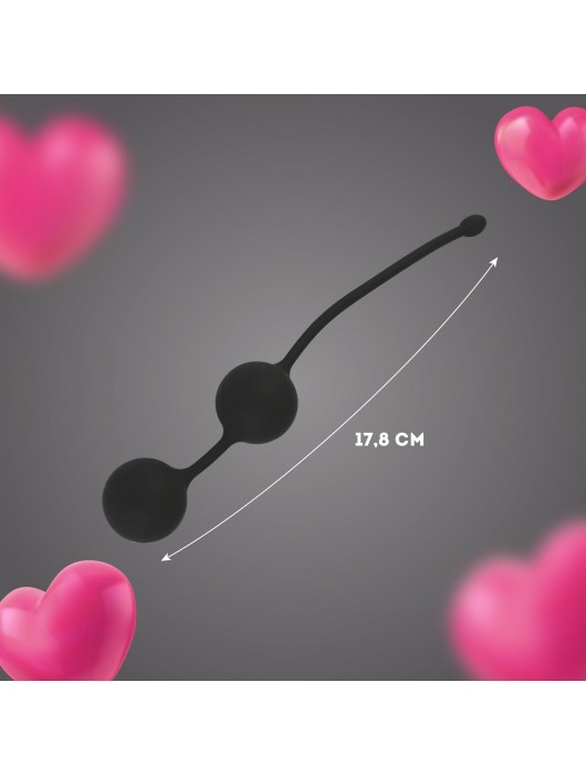 Черные силиконовые вагинальные шарики - Волшебная страна