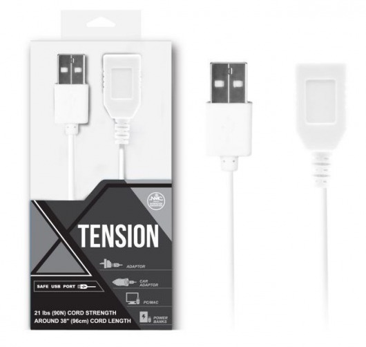 Белый удлинитель USB-провода - 100 см. - NMC - купить с доставкой в Нижнем Новгороде