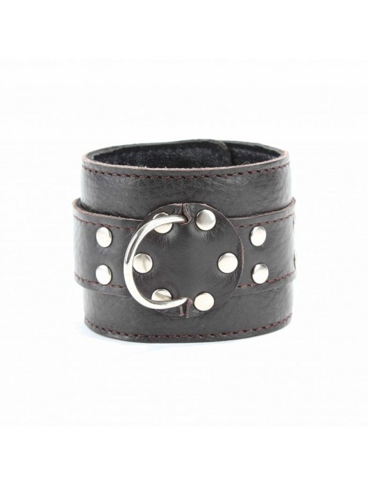 Коричневые оковы из мягкой кожи на металлической цепочке - БДСМ Арсенал - купить с доставкой в Нижнем Новгороде