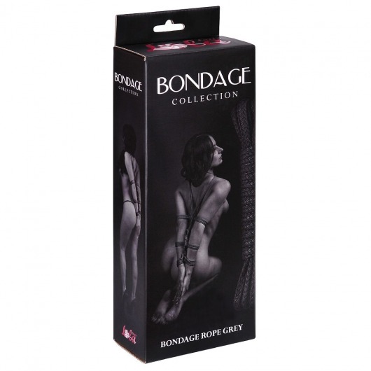 Серая веревка Bondage Collection Grey - 9 м. - Lola Games - купить с доставкой в Нижнем Новгороде