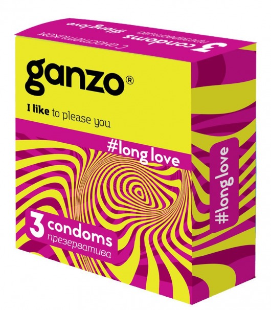 Презервативы с анестетиком для продления удовольствия Ganzo Long Love - 3 шт. - Ganzo - купить с доставкой в Нижнем Новгороде