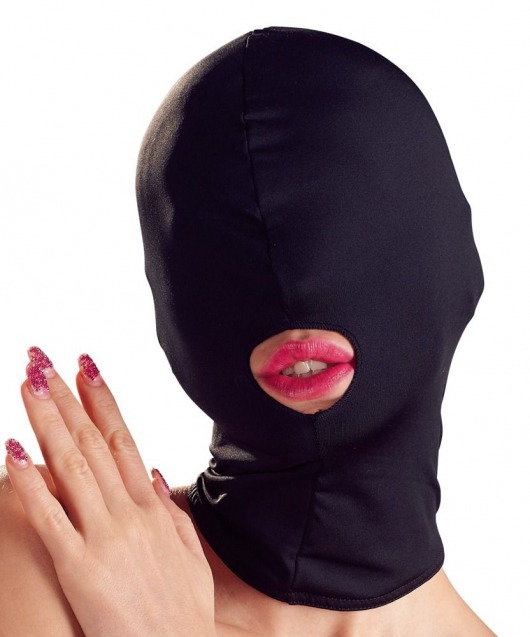 Черная закрытая маска с отверстием для рта - Orion - купить с доставкой в Нижнем Новгороде