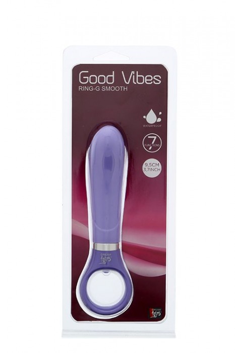 Фиолетовый анальный вибратор GOOD VIBES RING-G SMOOTH - 15,5 см. - Dream Toys