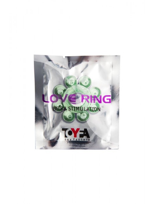 Зеленое эрекционное кольцо-цветок - Toyfa Basic - в Нижнем Новгороде купить с доставкой