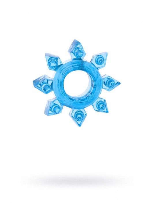 Голубая гелевая насадка-звезда - Toyfa Basic - в Нижнем Новгороде купить с доставкой