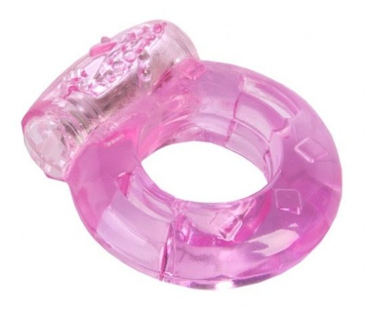 Толстое розовое эрекционное кольцо с вибратором - Toyfa Basic - в Нижнем Новгороде купить с доставкой
